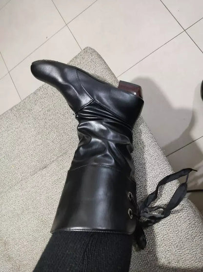 FIORELLA | Bottes Mi-Mollet à Talon Épais