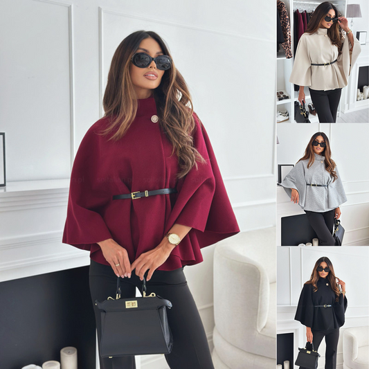 Poncho Tendance Avec Ceinture – Style et Modernité