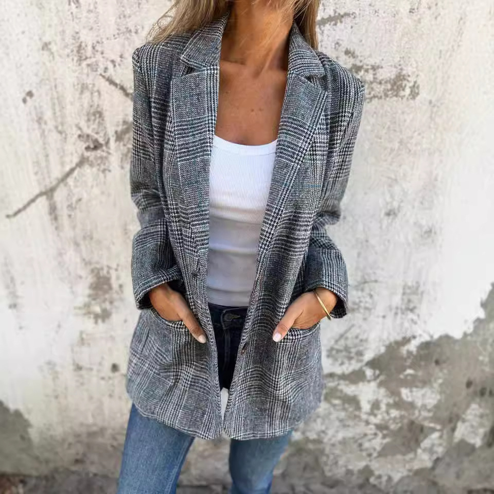 Blazer à Carreaux – L'Alliance Parfaite du Chic et du Moderne