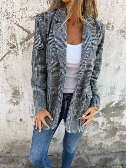 Blazer à Carreaux – L'Alliance Parfaite du Chic et du Moderne