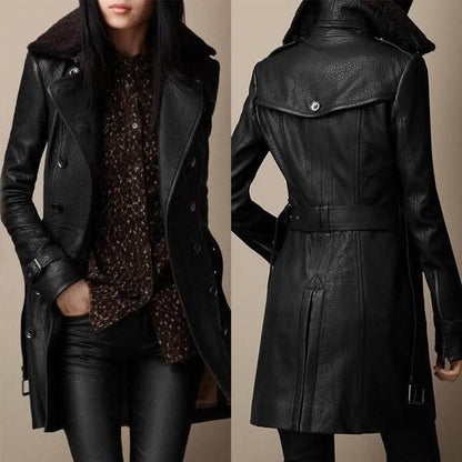 Victoria™ - Manteau en Cuir Luxueux