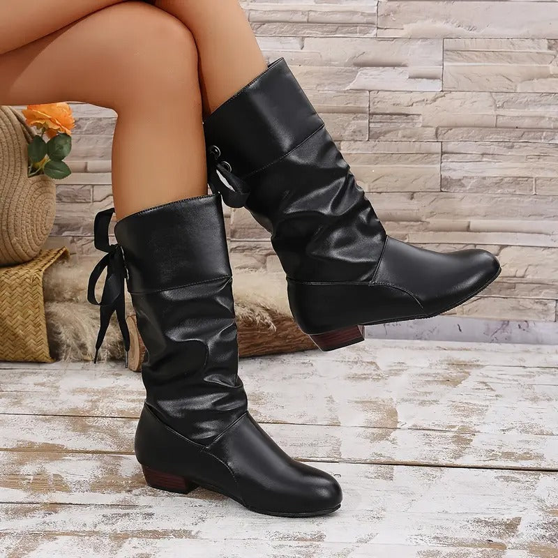 FIORELLA | Bottes Mi-Mollet à Talon Épais